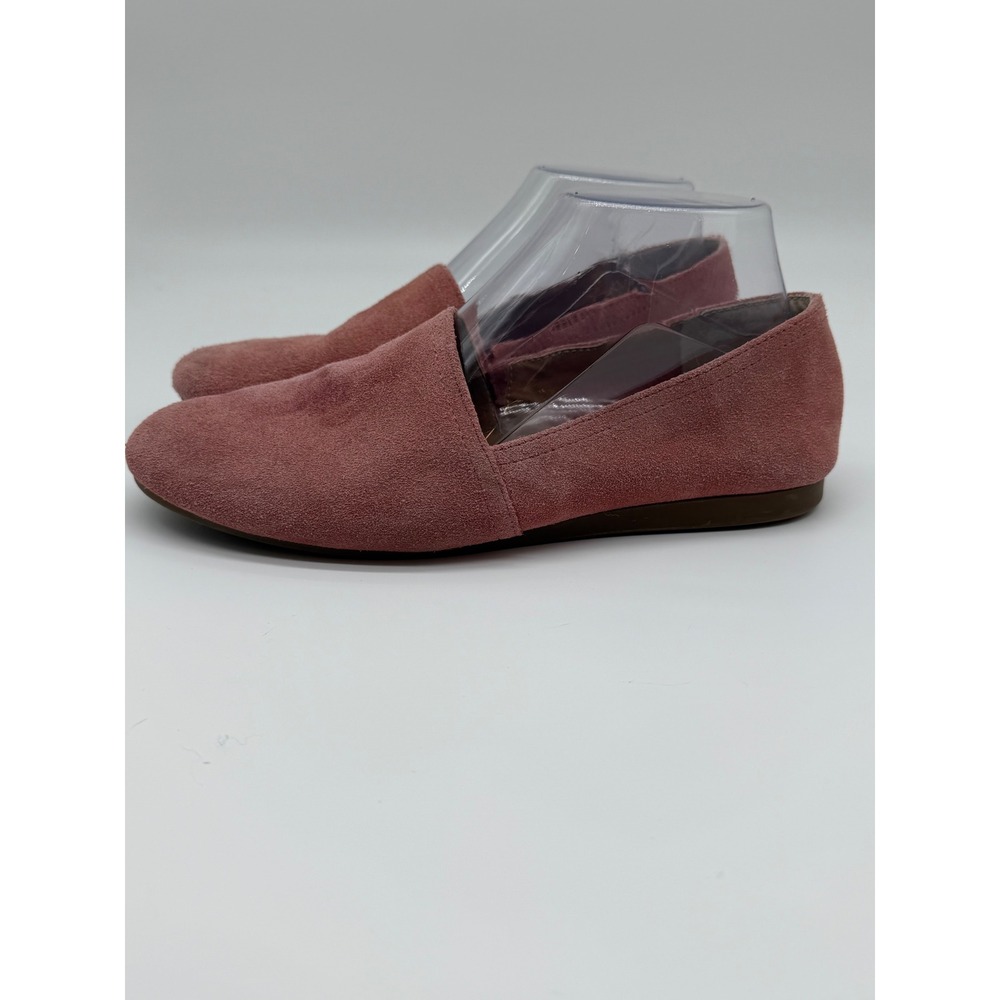 Lucky Brand‎ Pink Suede Slip On Flats Womens Rounded Toe Shoes 8